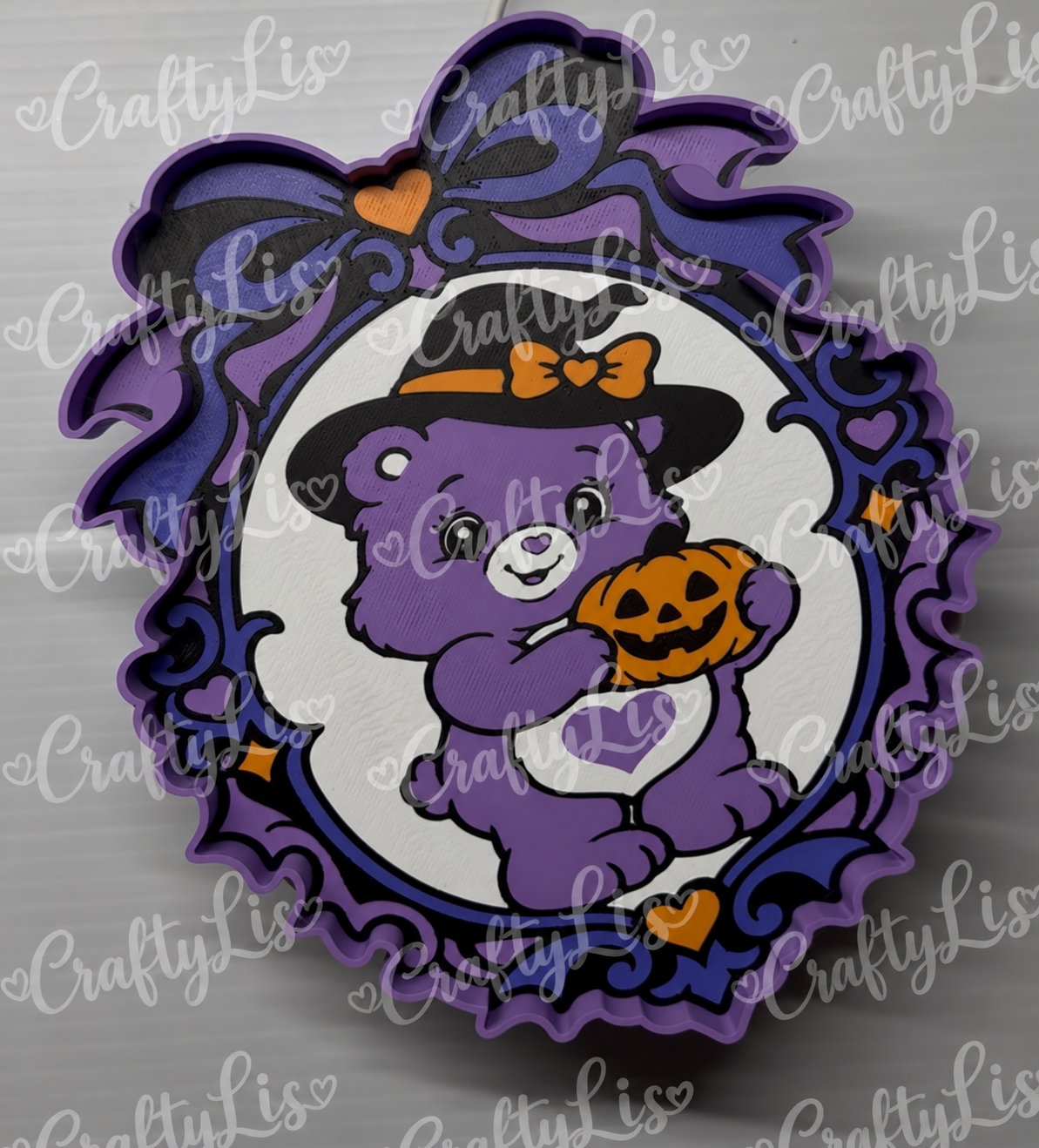 CUSTOM HALLOWEEN BEAR  Trinket TRAY
